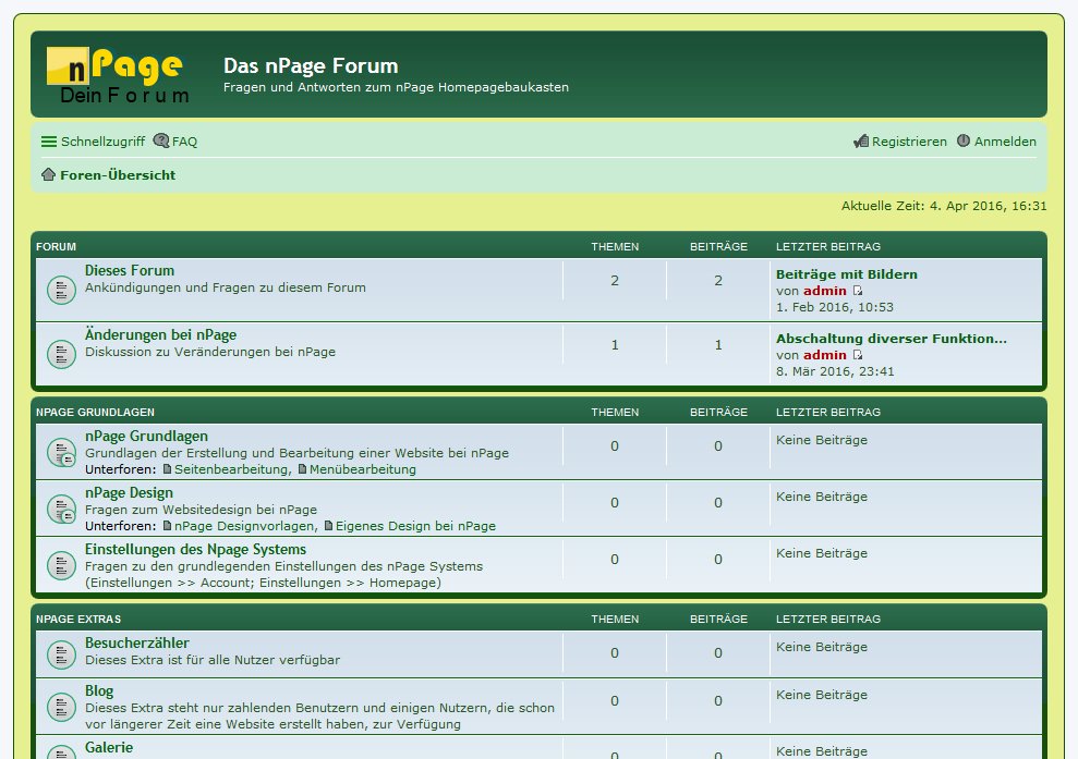 Screenshot npage-forum.9f8.de