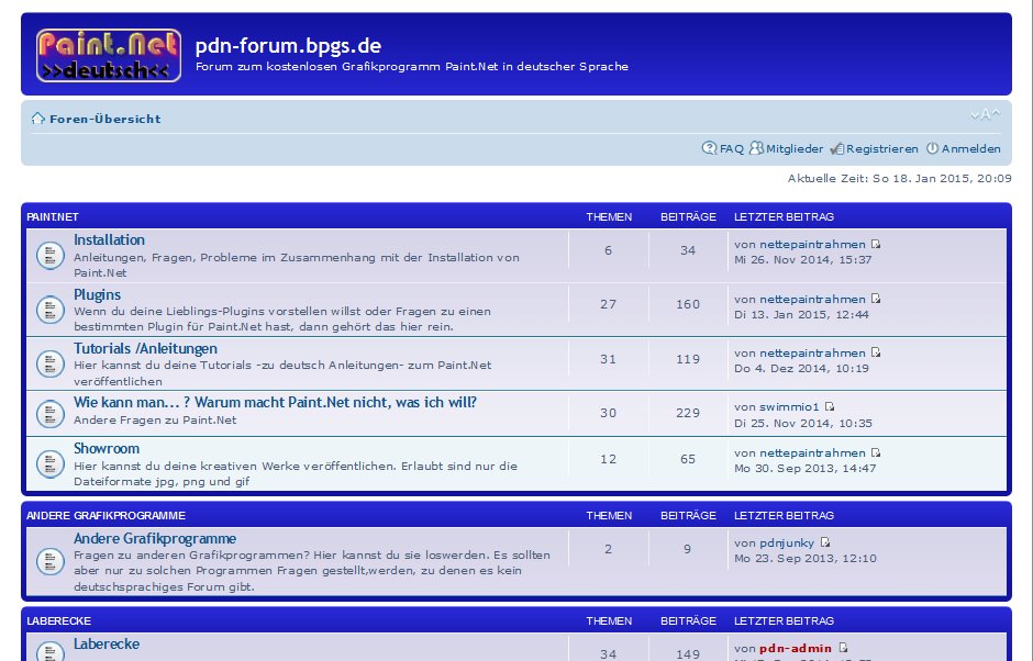 Screenshot pdn-forum.bpgs.de