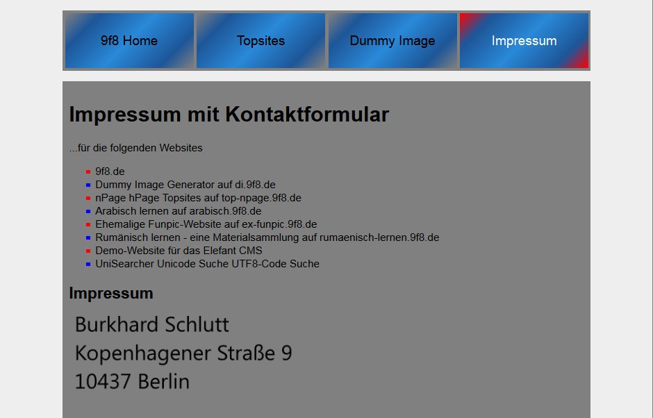 Screenshot kontakt.9f8.de
