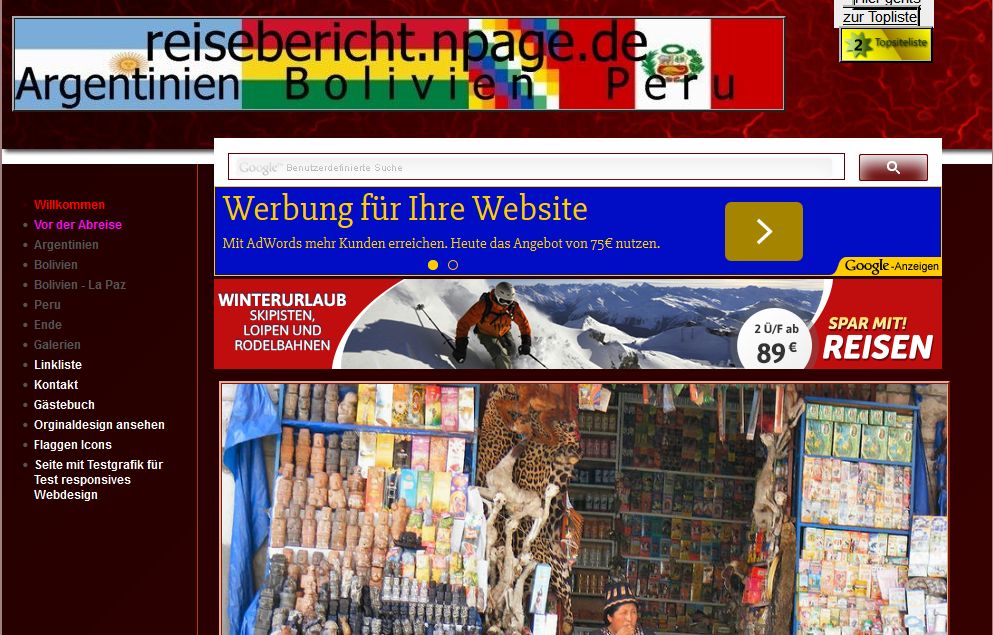 Screenshot reisebericht.npage.de